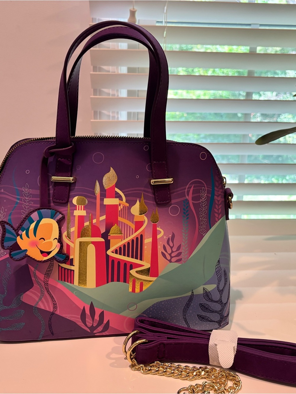 Loungefly Disney The Little Mermaid Ariel Castle Crossbody Purse